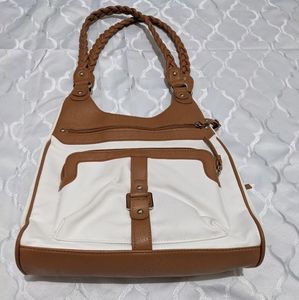 Rosetti white and brown purse